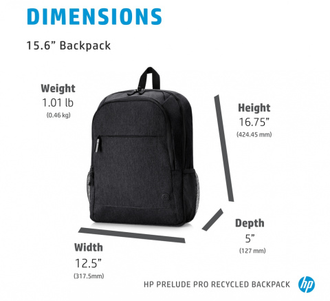 Oryginalny plecak HP Prelude Pro Recycled Backpack na laptopa 15.6" 1X644AA 20l