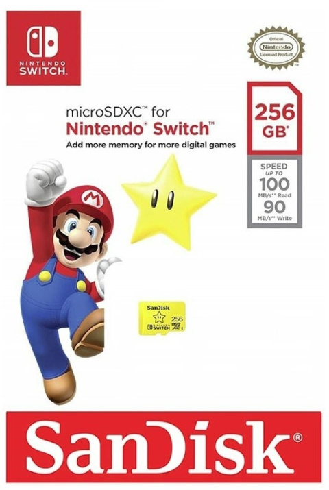 Karta pamięci SanDisk Nintendo Switch microSDXC 256GB 100MB/s