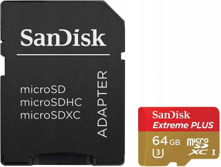 Karta pamięci microSDXC Extreme Plus 64GB 170/90 MB/s +adapter