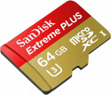 Karta pamięci microSDXC Extreme Plus 64GB 170/90 MB/s +adapter