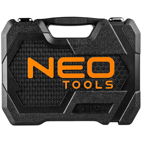 KLUCZE NASADOWE NEO TOOLS 08-673 1/2", 1/4", ZESTAW 73 SZT., CRV