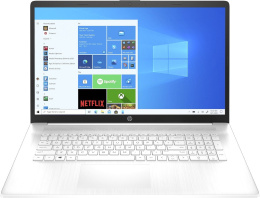 Biały laptop HP 17 HD+ Intel Celeron N4020 8GB DDR4 512GB SSD NVMe Windows 10