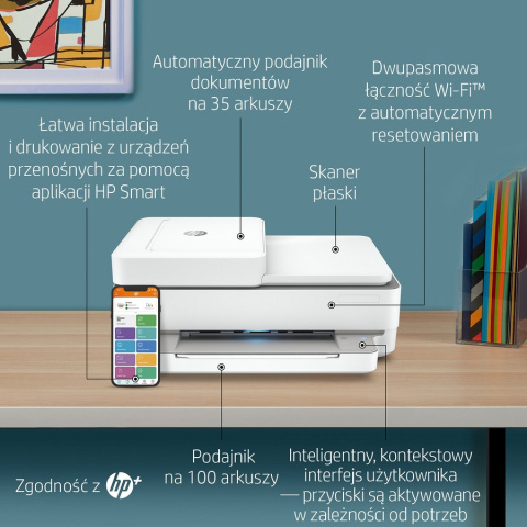 Urządzenie wielofunkcyjne HP Envy 6420e WiFi Bluetooth - drukarka, skaner, kopiarka, duplex, ADF