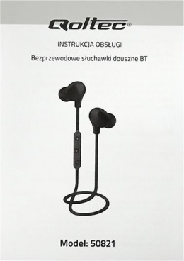 Słuchawki Qoltec BT + mikrofon Czarne (50821)