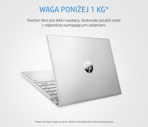 Lekki HP Pavilion 13 Aero WUXGA IPS 16:10 AMD Ryzen 7 5800U 8-rdzeni 16GB DDR4 1TB SSD NVMe Windows 10