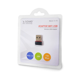 Adapter WiFi Savio na USB CL-43