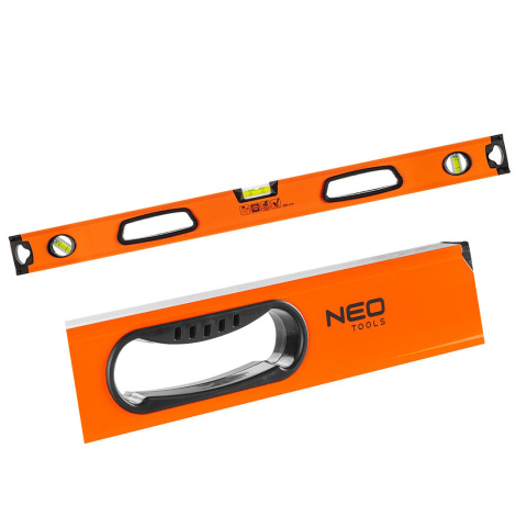 NEO TOOLS 71-113 POZIOMNICA ALUMINIOWA Z UCHWYTEM, 3 LIBELLE, MAGNES, FREZOWANE POWIERZCHNIE MIERNICZE, 80 CM