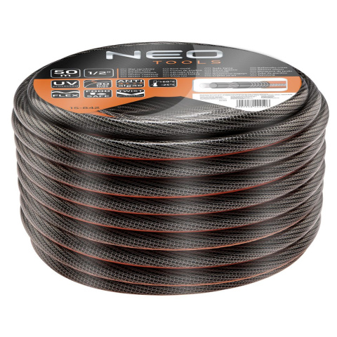 15-842 WĄŻ OGRODOWY OGRODOWY 1/2" X 50 M, 6-WARSTWOWY NEO PROFESSIONAL NEO TOOLS