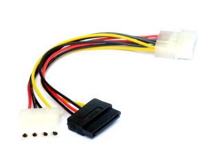 Kabel SATA zasilajacy 0.15m MOLEX->SATA + MOLEX