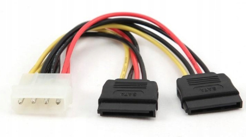 Kabel SATA zasilajacy 0.15m MOLEX->SATA x2