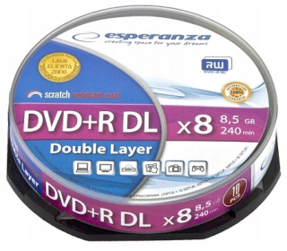 Płyta DVD Esperanza DVD+R DL 8.5GB (10 sztuk)