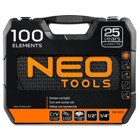 08-920 ZESTAW NARZĘDZI, 100 SZT. NEO TOOLS