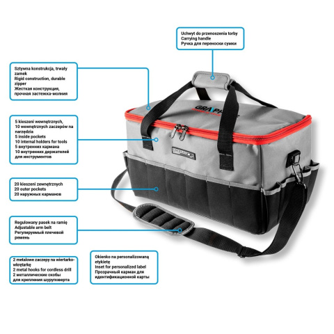 58G021 TORBA NA ELEKTRONARZĘDZIA ENERGY+, DUŻA GRAPHITE