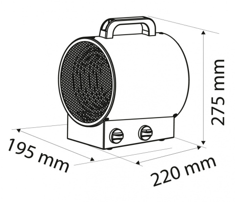 90-066 NAGRZEWNICA ELEKTRYCZNA 3KW PRZEMYSŁOWA NEO TOOLS