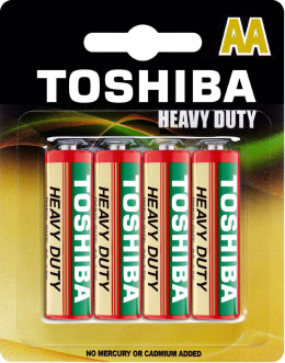Toshiba Baterie cynkowo-węglowe AA, blister 4 sztuki (R6KG BP-4TGTE SS)