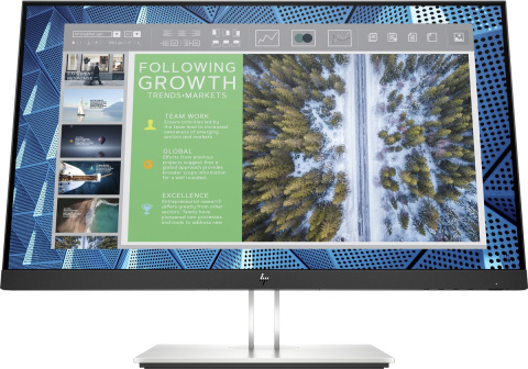 Monitor HP E24q G4 QHD IPS 23.8 cali 2560x1440 HDMI DisplayPort VGA D-SUB USB PIVOT VESA 100x100 9VG12AA