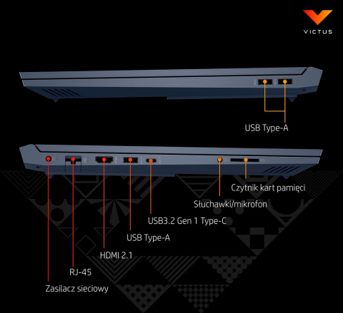 HP Victus 16 FullHD IPS 144Hz Intel Core i7-12700H 14-rdzeni 32GB DDR5 1TB SSD NVMe NVIDIA GeForce RTX 3060 6GB Windows 11