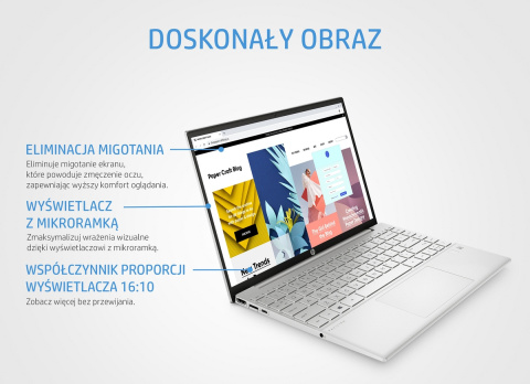 Biały Lekki HP Pavilion 13 Aero WQXGA IPS 16:10 AMD Ryzen 5 5600U 6-rdzeni 8GB DDR4 256GB SSD NVMe Windows 11