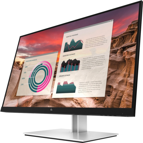 Monitor HP E27u G4 QHD USB-C IPS 27 cali 2560x1440 HDMI DisplayPort USB Type-C pivot VESA 189T3AA