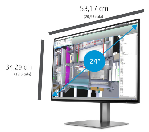 Monitor HP Z24u G3 USB-C WUXGA 24 cali IPS 1920x1200 HDMI DisplayPort USB Type-C 100W 1C4Z6AA - OUTLET