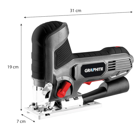 58G078 WYRZYNARKA 600W, ILOŚĆ SUWÓW 800-3000 MIN-1, Z UCHWYTEM ZA KORPUS GRAPHITE