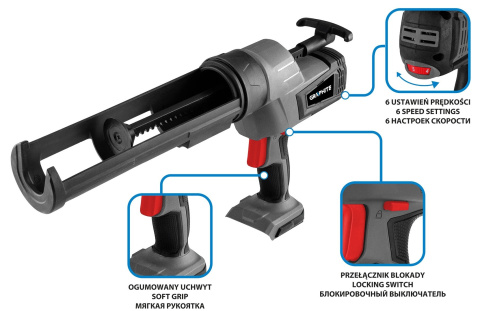 58GE114 WYCISKACZ DO TUB ENERGY+ 18V BEZ AKUMULATORA GRAPHITE