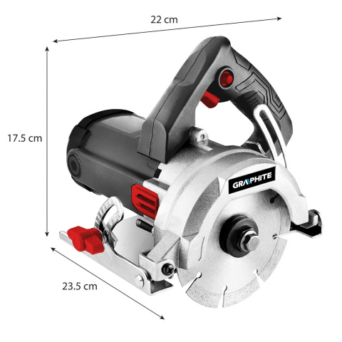 59G888 PRZECINARKA DO GRESU I KAMIENIA 1400W, 125 MM GRAPHITE