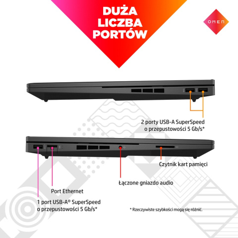 HP OMEN Gaming 16 QHD IPS 165Hz Intel Core i7-12700H 14-rdzeni 32GB DDR5 1TB SSD NVMe NVIDIA GeForce RTX 3070 Ti 8GB Windows 11