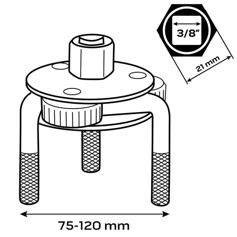 11-238 KLUCZ DO FILTRA OLEJU (75-120MM) NEO TOOLS