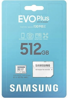 Karta MicroSD Samsung Evo Plus SDXC 512GB 130MB/s (MB-MC512KA/EU)