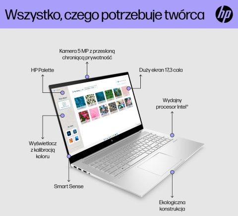 Dotykowy HP ENVY 17-cr FullHD IPS Intel Core i7-1255U 10-rdzeni 16GB DDR4 1TB SSD NVMe NVIDIA GeForce RTX 2050 4GB Windows 11