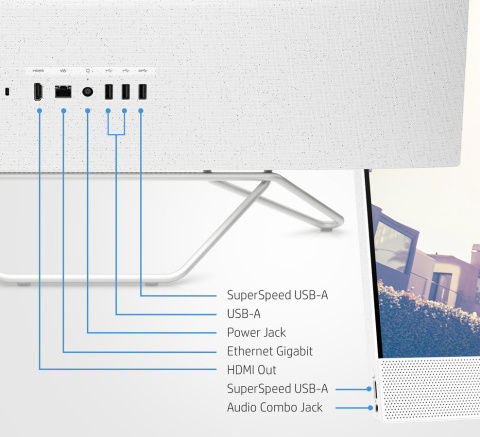 AiO HP 27 FullHD IPS AMD Ryzen 7 5825U 8-rdzeni 8GB DDR4 512GB SSD NVMe Windows 11 + klawiatura i mysz