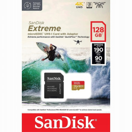 Karta pamięci SanDisk Extreme microSDXC 128GB 190MB/s + adapter