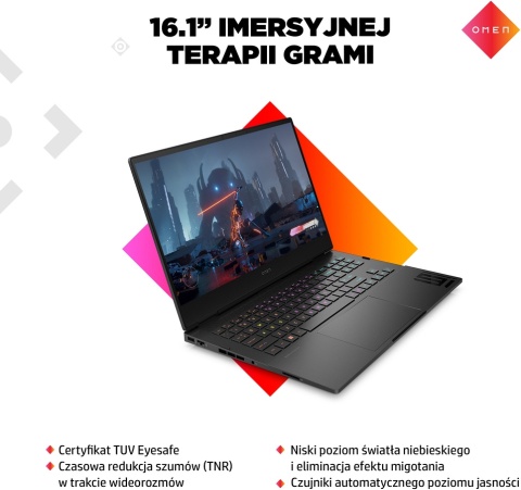 HP OMEN Gaming 16 FullHD IPS 144Hz Intel Core i7-12700H 14-rdzeni 16GB DDR5 1TB SSD NVMe NVIDIA GeForce RTX 3060 6GB Windows 11