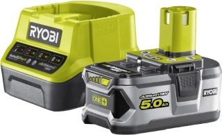 RC18120-150 Zestaw akumulatora 18V Lithium+ (5.0 Ah) z ładowarką Ryobi
