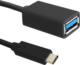 Kabel USB Qoltec Kabel USB 3.1 typC Męski / USB 3.0 A żeński | 0,2m (50485)