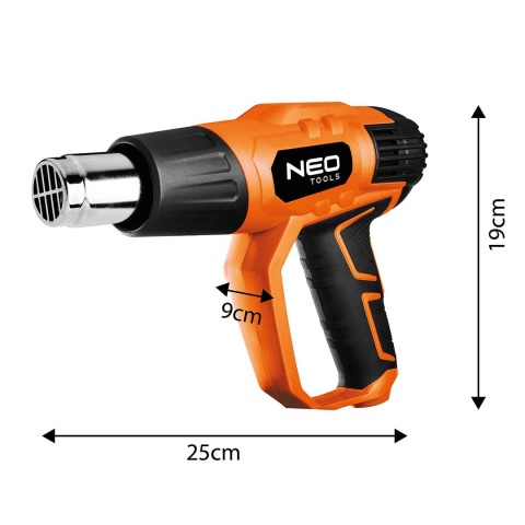 04-710 OPALARKA 2000W, I: 50ºC, II: 70-600ºC,WALIZKA, WYŚWIETLACZ NEO TOOLS