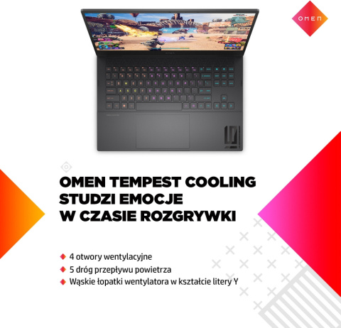 HP OMEN Gaming 16 FullHD IPS 144Hz AMD Ryzen 7 6800H 8-rdzeni 16GB DDR5 1TB SSD NVMe NVIDIA GeForce RTX 3060 6GB Windows 11