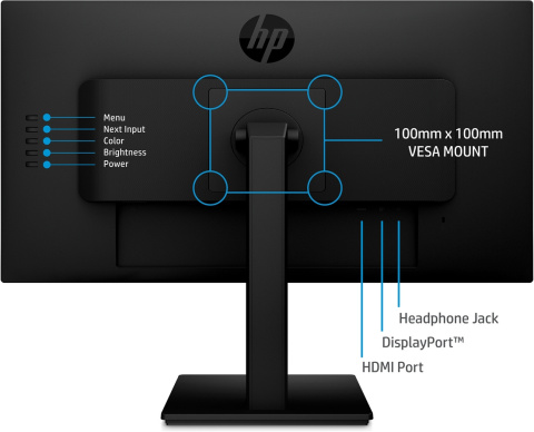 Monitor HP X27q QHD IPS 27 cali 2560x1440 165Hz HDMI DisplayPort VESA pivot 2V7U5AA