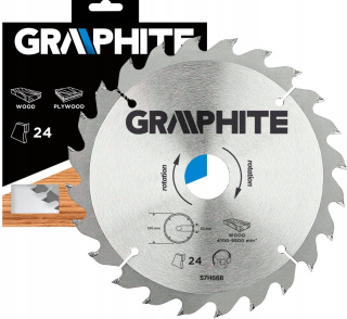 57H668 TARCZA DO PILARKI, WIDIOWA, 190 X 30 MM, 24 ZĘBY GRAPHITE