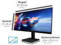 Monitor HP X34 Gaming 34 cali UWQHD 3440x1440 IPS 165Hz HDMI DisplayPort VESA 2V7W6E9