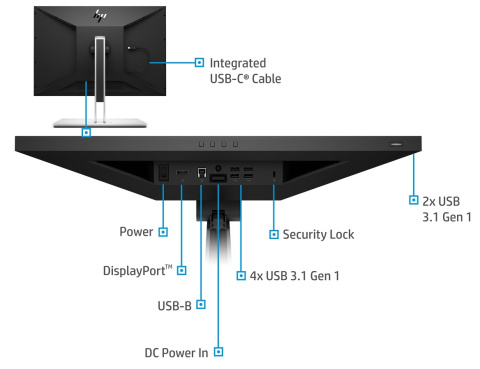 Monitor HP Mini-in-One 24 FullHD IPS DisplayPort USB 7AX23AA - OUTLET