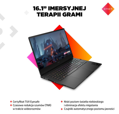 HP OMEN Gaming 16 QHD IPS 165Hz Intel Core i7-12700H 14-rdzeni 32GB DDR5 1TB SSD NVMe NVIDIA GeForce RTX 3070 Ti 8GB