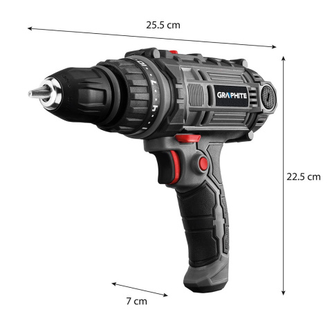 58G793 WIERTARKO-WKRĘTARKA SIECIOWA 300W, UCHWYT SAMOZACISKOWY 10 MM, WALIZKA Graphite