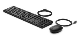 Przewodowa klawiatura i mysz HP 320MK Czarna 9SR36AA - układ QWERTZ