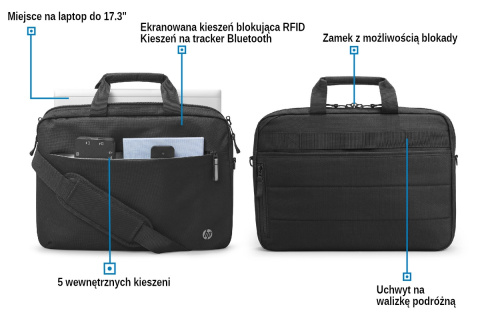 Biznesowa torba HP Business 17.3" 3E2U6AA kieszeń RFID