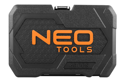 ZESTAW KLUCZY NASADOWYCH W WALIZCE 1/4” KLUCZE NASADOWE 46 SZTUK NEO TOOLS