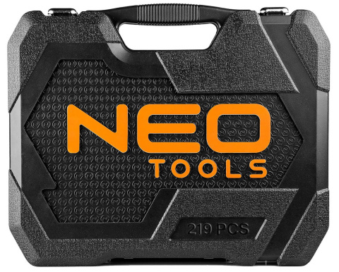 10-076 KLUCZE NASADOWE 1/2", 3/8", 1/4", ZESTAW 219 SZT., CRV NEO TOOLS