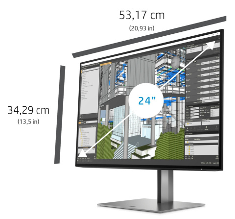 Monitor HP Z24n G3 WUXGA 24 cali IPS 1920x1200 HDMI DisplayPort pivot 1C4Z5AA