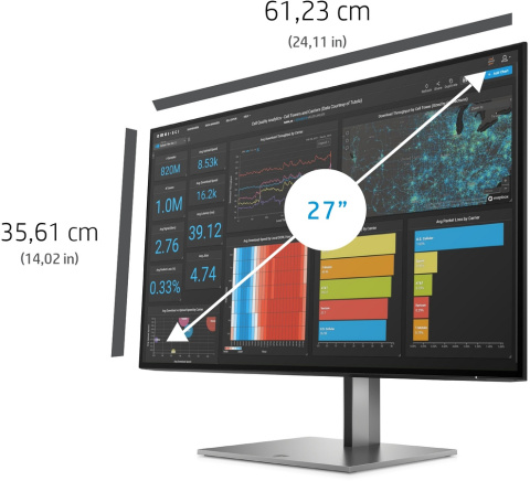 Monitor HP Z27q G3 QHD IPS 27 cali 2560x1440 HDMI DisplayPort USB pivot VESA 1C4Z7AA